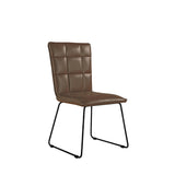 Panel Back Dining Chair Grey - Hairpin Legs