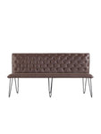 Studded Back Bench Brown - 180cm