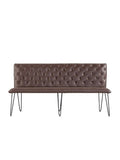 Studded Back Bench Grey - 180cm