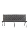 Studded Back Bench Grey - 180cm