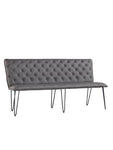 Studded Back Bench Grey - 180cm