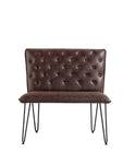 Studded Back Bench Brown - 90cm