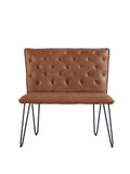 Studded Back Bench Brown - 90cm