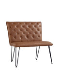 Studded Back Bench Brown - 90cm