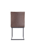 Diamond Stitched Dining Chair - Brown