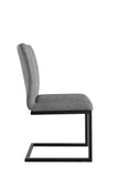 Diamond Stitched Dining Chair - Grey