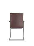 Diamond Stitched Carver Dining Chair - Brown