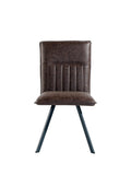 Padded Stripe Dining Chair - Brown