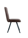 Padded Stripe Dining Chair - Brown