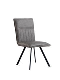 Padded Stripe Dining Chair - Grey