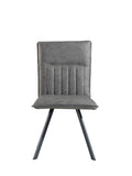 Padded Stripe Dining Chair - Grey