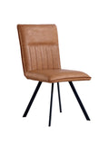 Padded Stripe Dining Chair - Tan