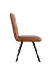 Padded Stripe Dining Chair - Tan