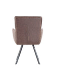 Padded Stripe Carver Dining Chair - Brown