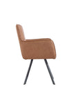 Padded Stripe Carver Dining Chair - Tan