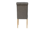 Button Back Scroll Dining Chair - Dark Grey