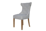 Winged Button Back Chair - Natural