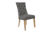 Curved Button Back Chair - Dark Grey