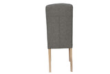 Button Back Upholstered Chair - Dark Grey