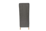 Wave Back Fabric Chair - Dark Grey