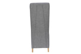 Wave Back Fabric Chair - Light Grey