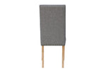 Straight Back Fabric Chair - Light Grey