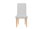 Straight Back Fabric Chair - Natural