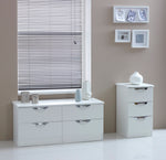 Ealing - White Gloss / White - 6 Draw Midi Chest