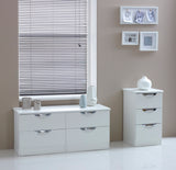 Ealing - White Gloss / White - 2 Draw Bedside