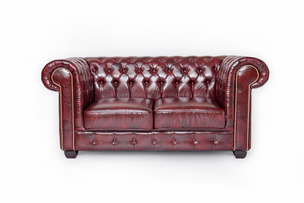 Oxblood red 2025 chesterfield