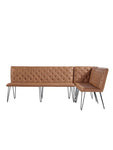 Studded Back Bench Brown - 90cm