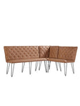 Studded Back Bench Brown - 90cm