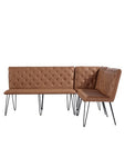 Studded Back Bench Brown - 90cm