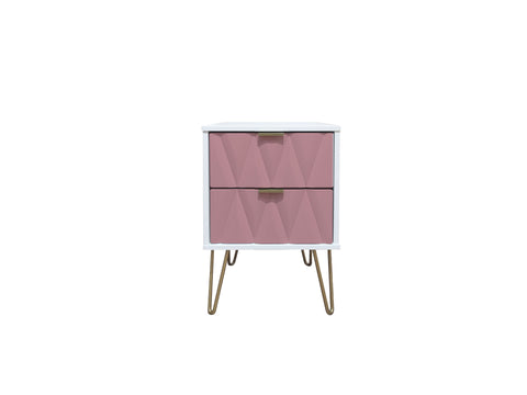 Primrose Hill Pink/White - 2 Draw Locker
