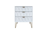 Primrose Hill White/White - 3 Draw Midi Chest