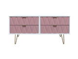 Primrose Hill Pink/White  - 4 Draw Bed Box