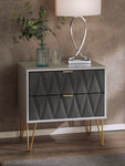 Primrose Hill Graphite/White - 1 Draw Midi Locker