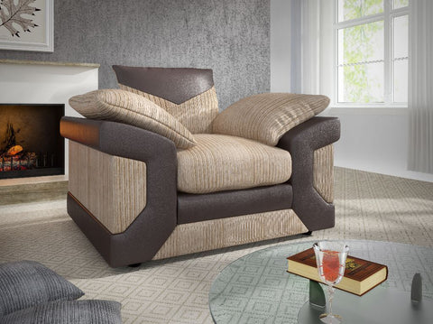 Denise -  Brown & Beige Sofa