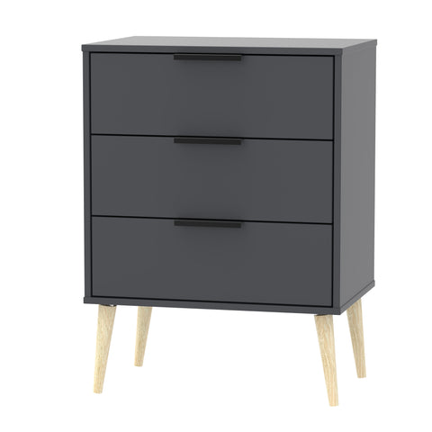 Hanwell Graphite  - 3 Draw Midi Chest