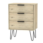 Hanwell Light Oak - 3 Draw Midi Chest