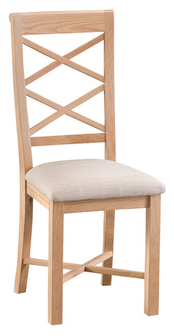 Newport Oak - Cross Back Chair (Fabric)