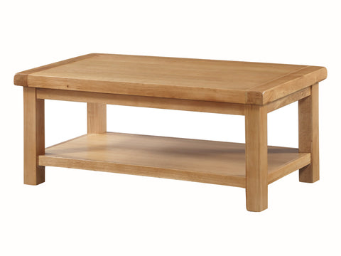 Rustic Oak -  Coffee Table with Shelf