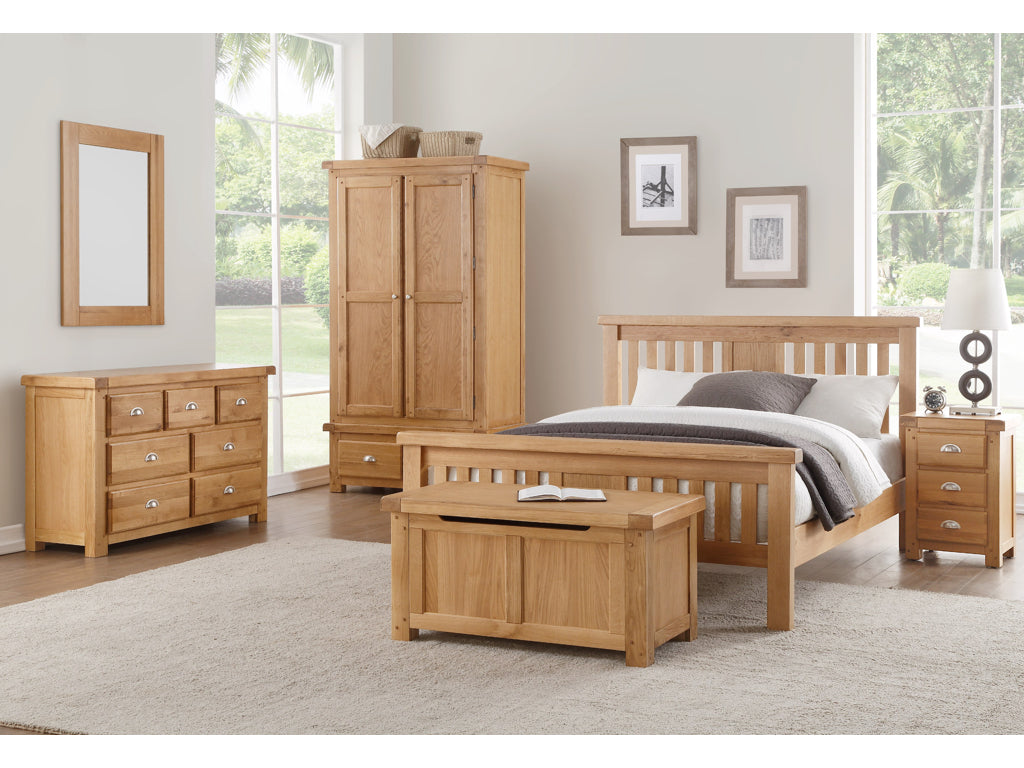 Rustic Oak Blanket Box Spencer James Furniture
