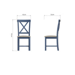 Rathbone Blue -  Cross back chair