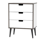 Shetland White - 3 Draw Midi Chest