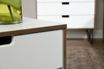Shetland White - 3 Draw Midi Chest