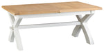 Tuscany White - 1.8m Cross Leg Extending Table