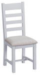 Tuscany Grey  - Ladder Back Chair (Fabric Seat)