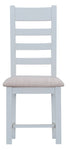 Tuscany Grey  - Ladder Back Chair (Fabric Seat)