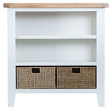 Tuscany White - Small Wide Bookcase